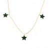 Gargantilla estrella topacio verde, oro 18k [56-6997-4tv]