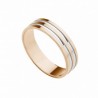 Alianza lisa oro rosa blanco