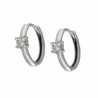 Pendientes aro diamantes oro blanco oro 18k [56-7002-1-p]