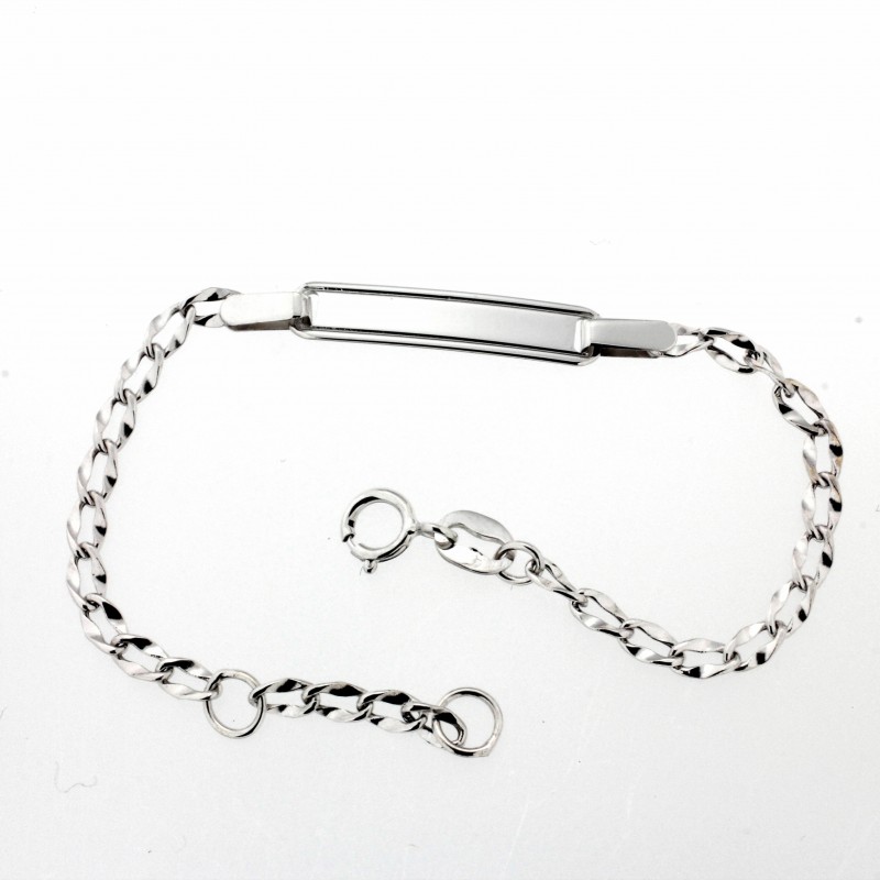 Pulsera bebé oro blanco oro 18k [19-51007-b]