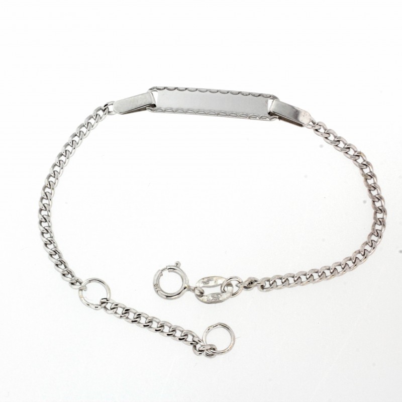 Pulsera bebé oro blanco oro 18k [19-51009-b]