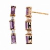 Pendientes oro rosa amatista oro 18k [56-7031-am-p9-839]