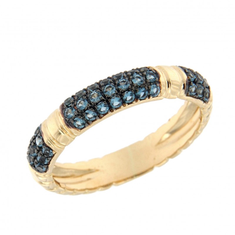 Anillo sortija london blue oro amarillo, oro 18k [ 56-7118-lb-s ]