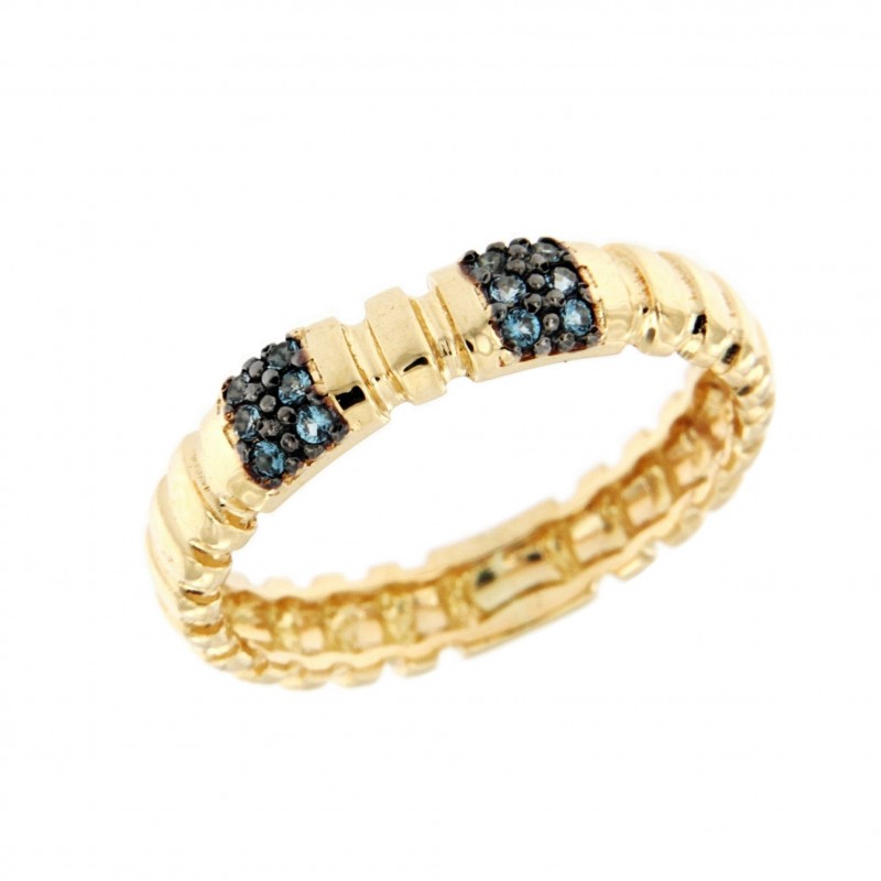 Anillo sortija london blue oro amarillo, oro 18k [ 56-7215-lb-s ]