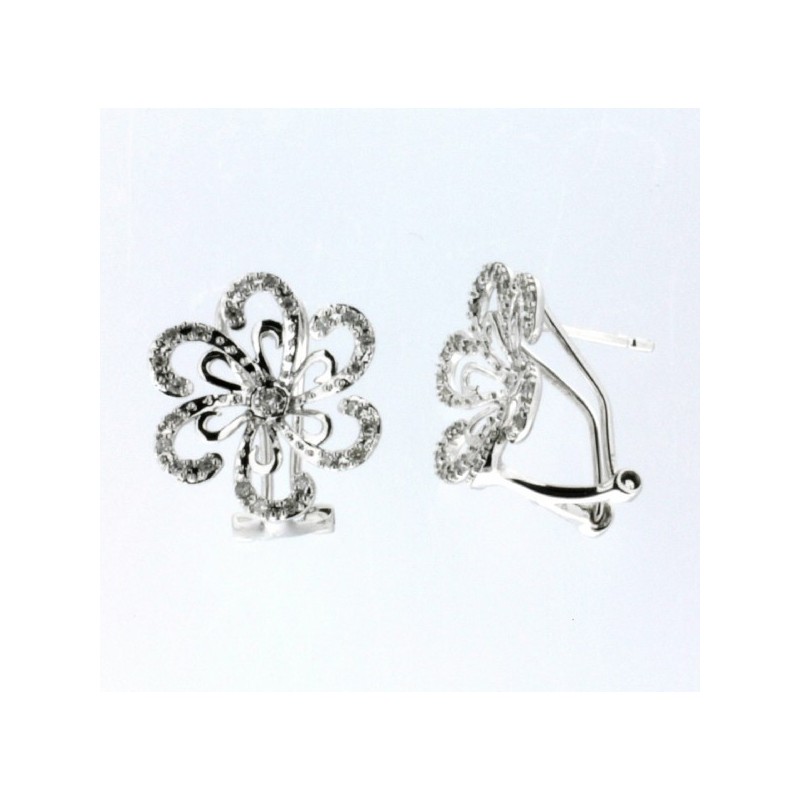 Pendientes diamantes oro blanco 18K [58-34303-P]