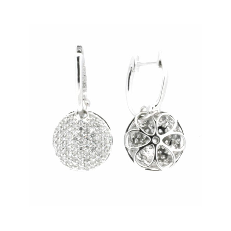 Pendientes diamantes oro blanco 18K [58-34400-P]