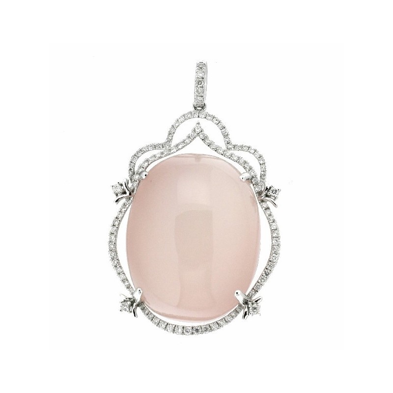 Colgante diamantes oro blanco 18k [58-36318 ]