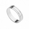 Alianza lisa oro blanco