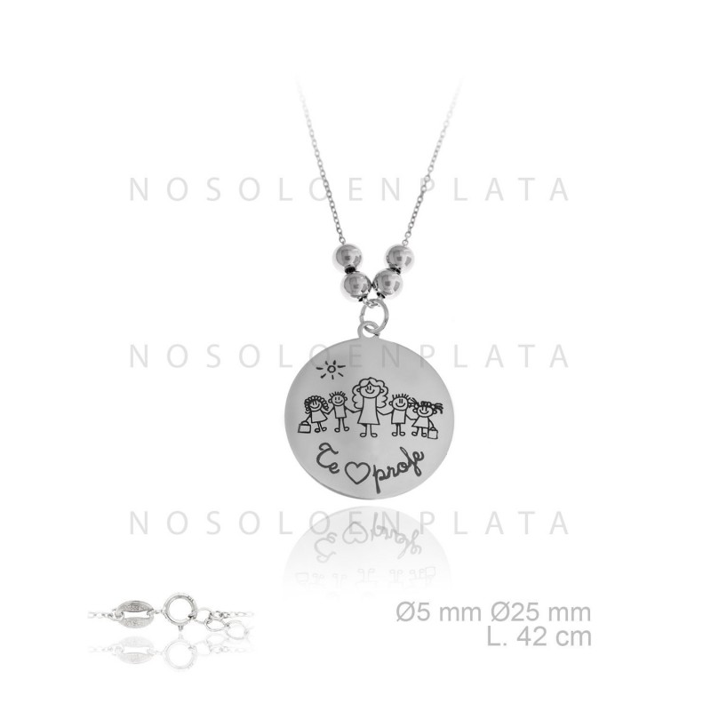 Collar profe plata