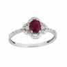 Sortija oro blanco rubi