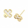 Pendientes cuatrebol nacar oro amarillo 18K [60-4244-P]