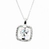 Colgante con cadena oro blanco swaroski 18k [60-588-b ]