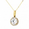 Colgante con cadena swaroski oro amarillo 18k [60-629-1 ]