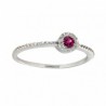 Sortija rubí oro blanco