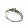 Solitario diamantes oro blanco, oro 18k [ 67-1134-s ]