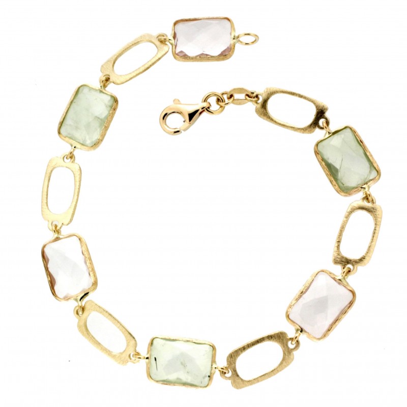 Pulsera piedras oro amarillo oro 18k [19-649-3-r-pu]
