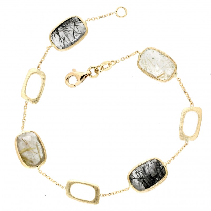 Pulsera piedras oro 18k [19-649-9-pu]