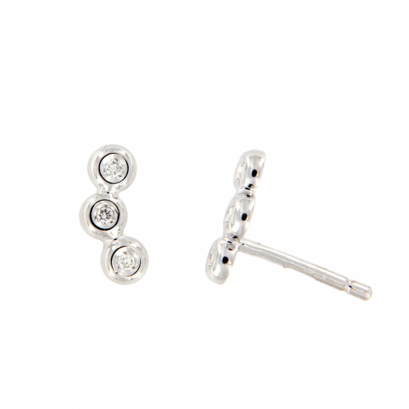 Pendientes diamantes oro blanco 18K [67-4157-P]