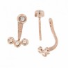 Pendientes diamantes oro rosa 18K [67-4362-P]