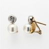 Pendientes perla diamantes Oro 18K [67-4469-P]