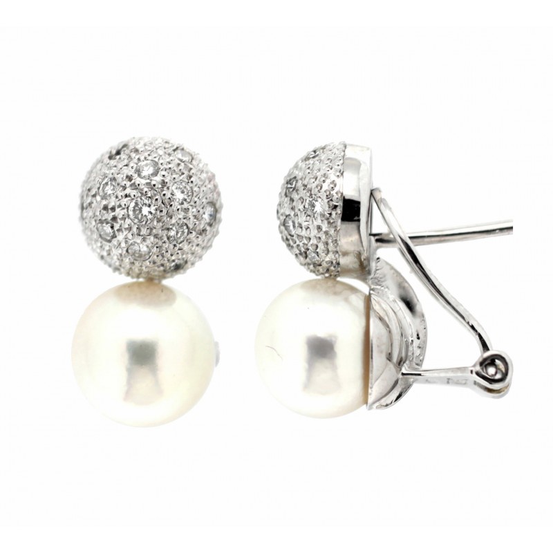 Pendientes diamantes oro blanco 18K [67-5761-P]