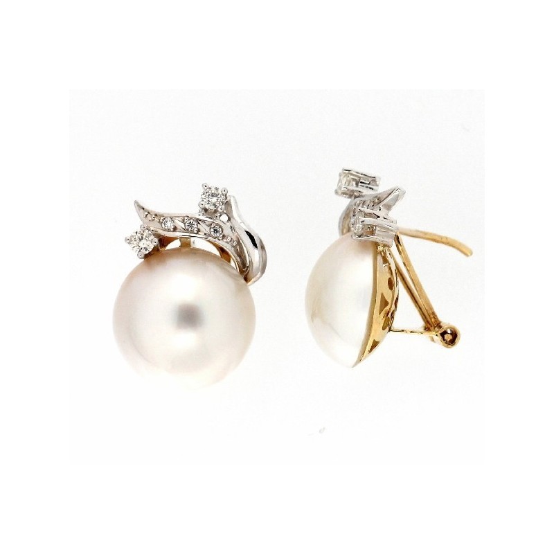 Pendientes japonesa diamantes 18K [70-10194-P]