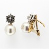 Pendientes perla diamantes Oro 18K [70-10212-P]