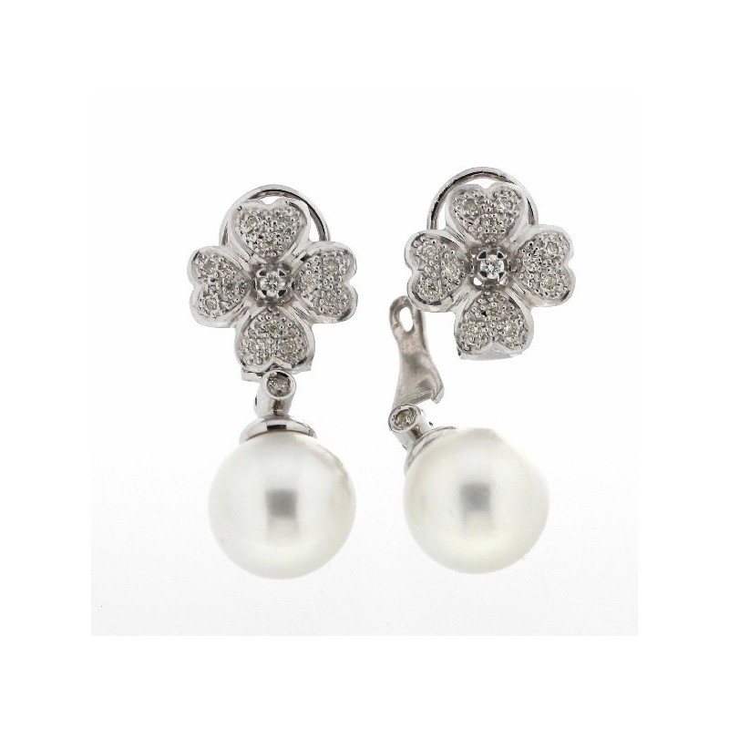 Pendientes diamantes australiana oro 18k [70-10375-p]