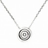 Colgante diamante con cadena oro blanco 18k [70-11374 ]