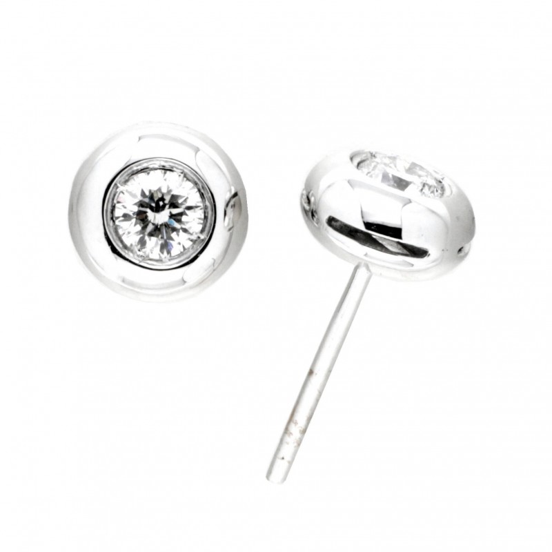 Pendientes diamantes oro blanco 18K [70-11493-P]