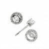 Pendientes diamantes orla desmontable oro blanco 18K [70-11650-P]