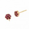 Pendientes rubi oro amarillo 18K [70-11656-R-P]