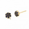 Pendientes zafiro oro amarillo 18K [70-11656-Z-P]