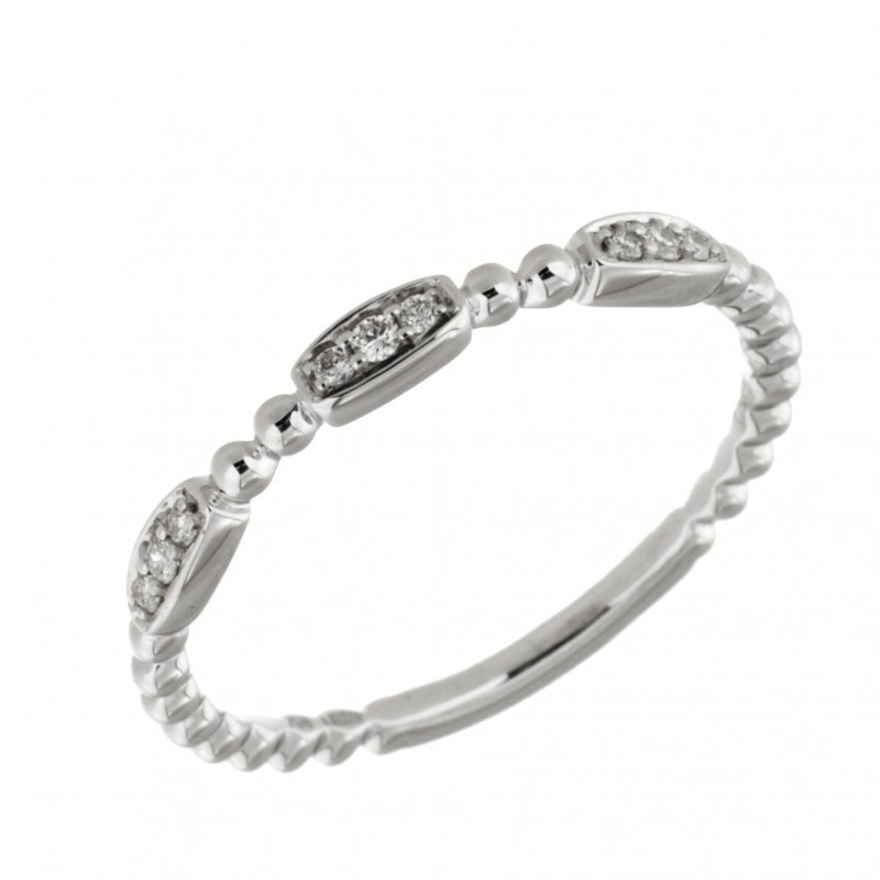 Sortija diamantes oro blanco