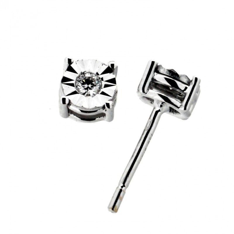 Pendientes diamantes oro blanco 18K [76-1119002-P]