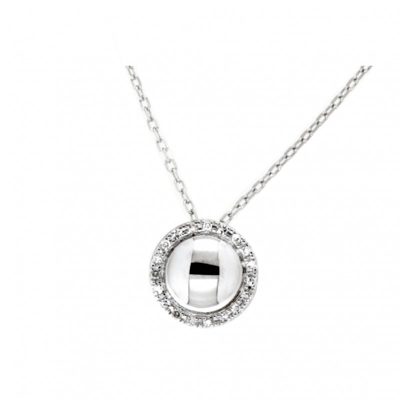 Colgante diamantes con cadena oro blanco 18k [76-140-3 ]