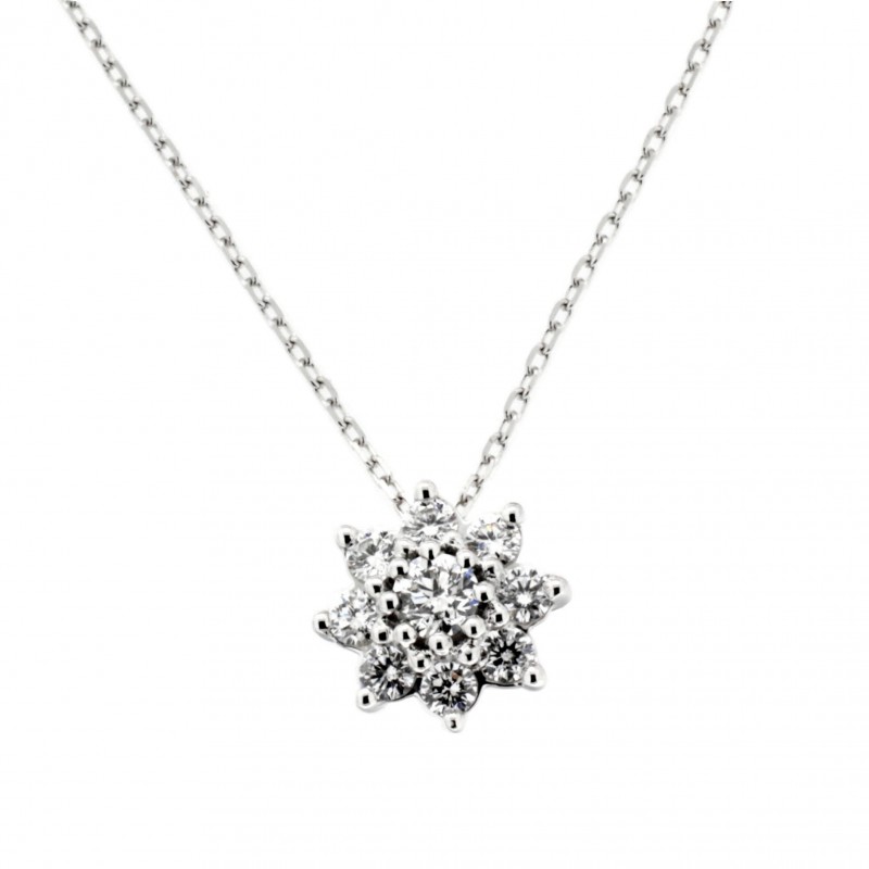 Colgante diamantes con cadena oro blanco 18k [76-2107109 ]