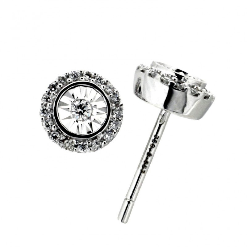 Pendientes diamantes oro blanco 18K [76-2119000-P]