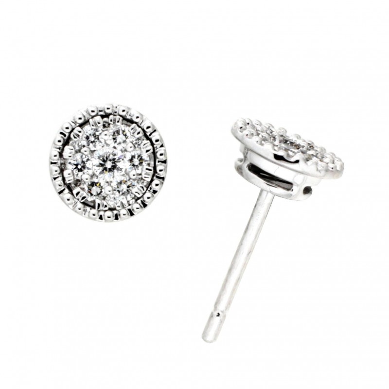 Pendientes diamantes oro blanco 18K [76-2155109-P]