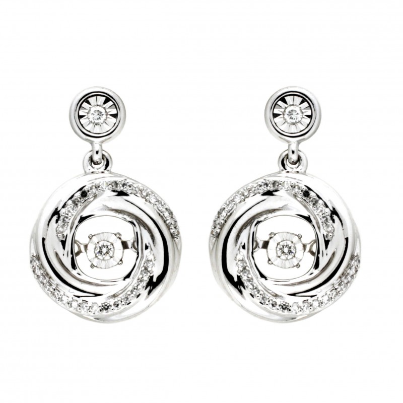 Pendientes diamantes oro blanco 18K [76-7180014-P]
