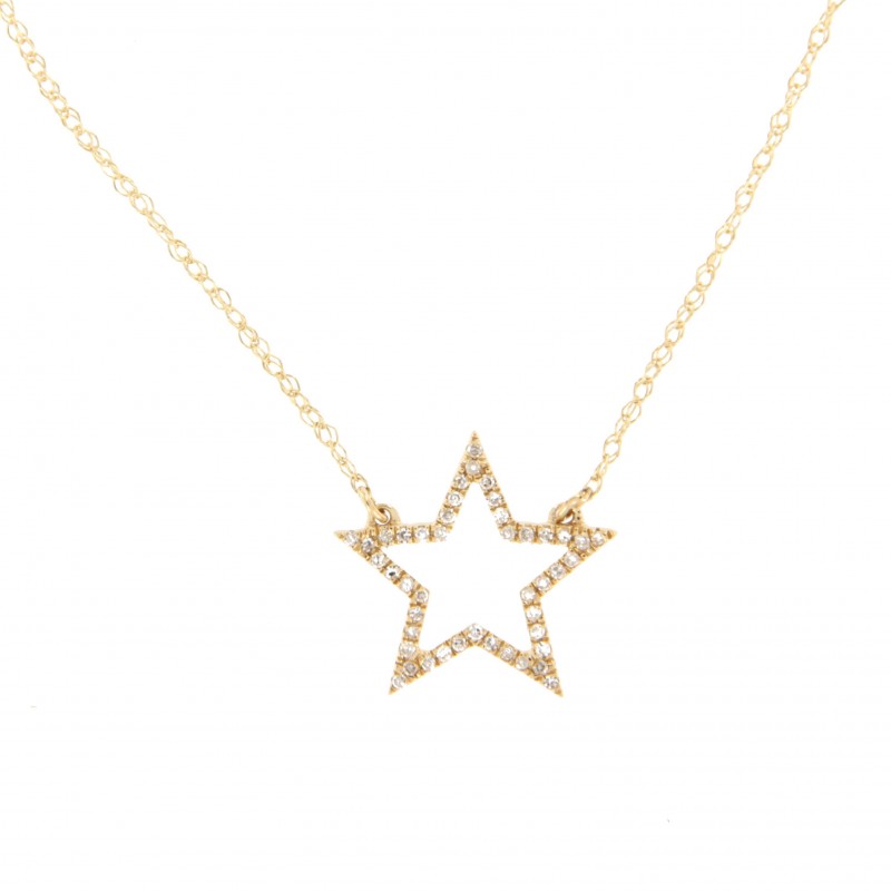 Colgante diamantes con cadena oro amarillo 18k [80-1180149 ]