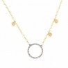 Gargantilla diamantes circulo chatones, oro 18k [80-1180654]
