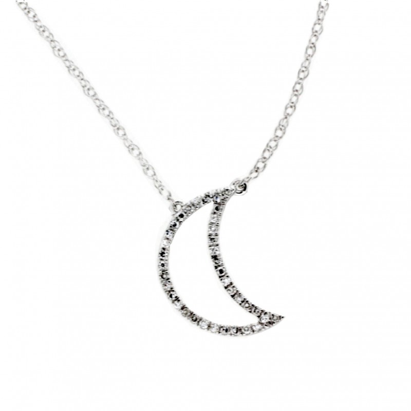 Colgante diamantes con cadena oro blanco 18k [80-1280148 ]