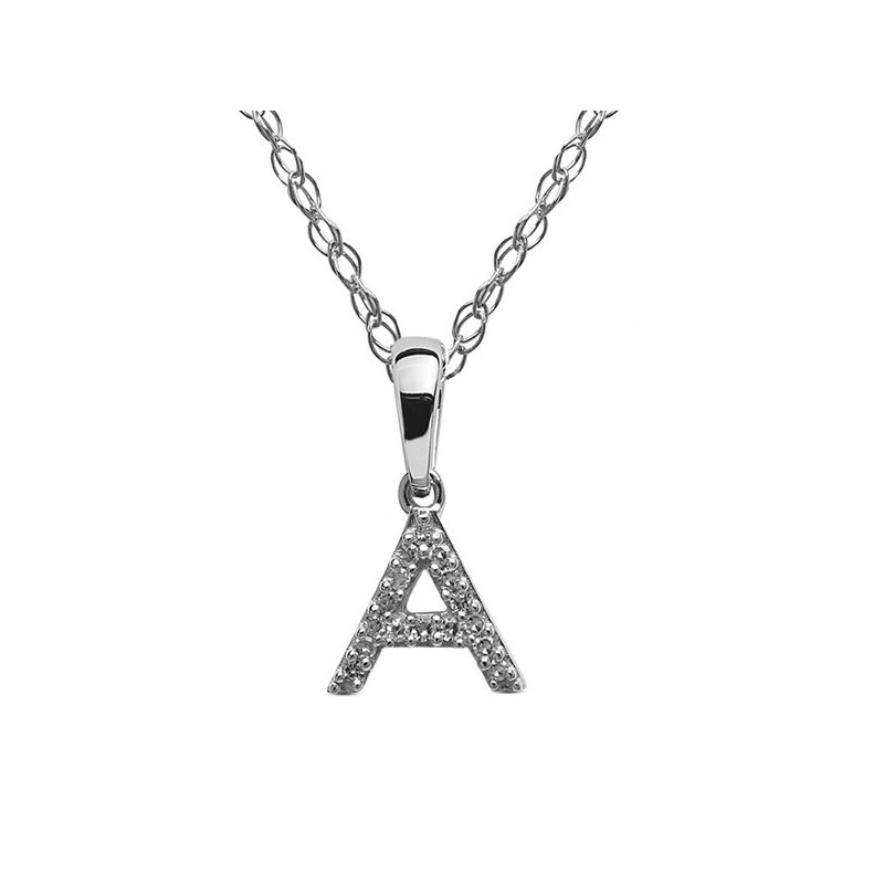 Colgante diamantes letra a con cadena or oro bicolor 18k [80-1280680-a ]