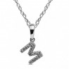 Colgante diamantes letra m con cadena or oro blanco 18k [80-1280680-m ]