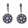 Pendientes diamantes amatista oro 18k [81-11219-p]