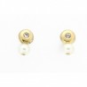 Pendientes perla oro amarillo 18K [8-1989-2-P]