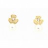 Pendientes perla oro amarillo 18K [8-1999-P]