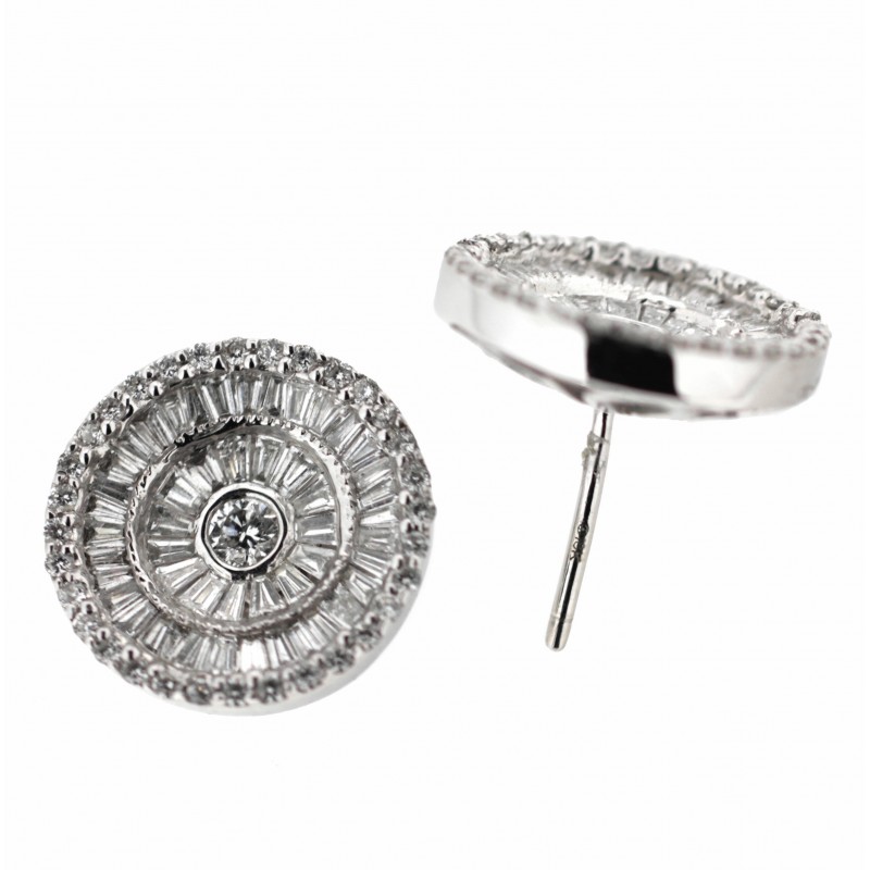 Pendientes diamantes oro blanco 18K [82-1300-P]