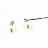 Pendientes diamantes perla oro blanco 18K [82-13632-1-P]
